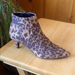 Leopard Print Kitten Heel Booties